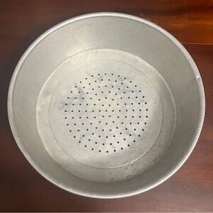 Vintage National Aluminum Strainer Bowl Colander
